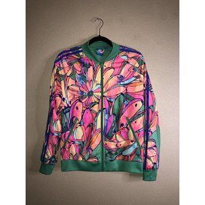 adidas green floral jacket